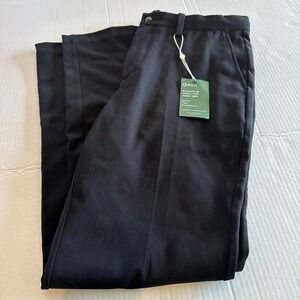 NWT Quince Black Straight Leg Dress Pants Trousers Mens Size 32x32